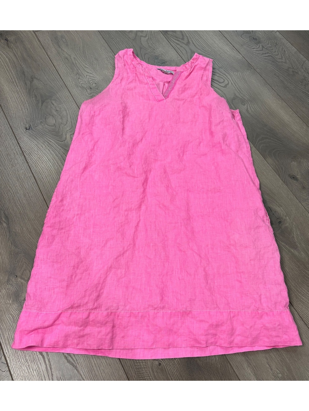 Tommy Bahama pink sleeveless linen dress large